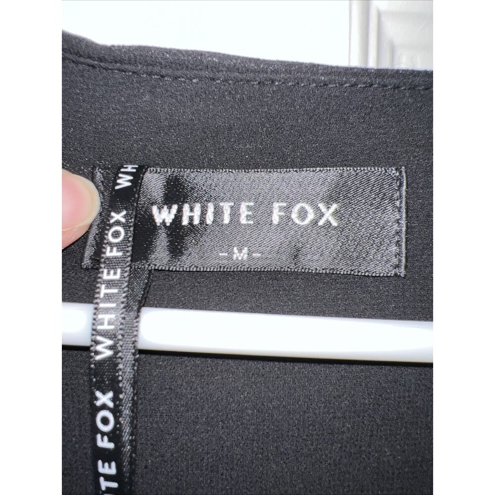 NWT White Fox Boutique Dessert Drifts Long Sleeve Top Black Medium Crop - Picture 3 of 8